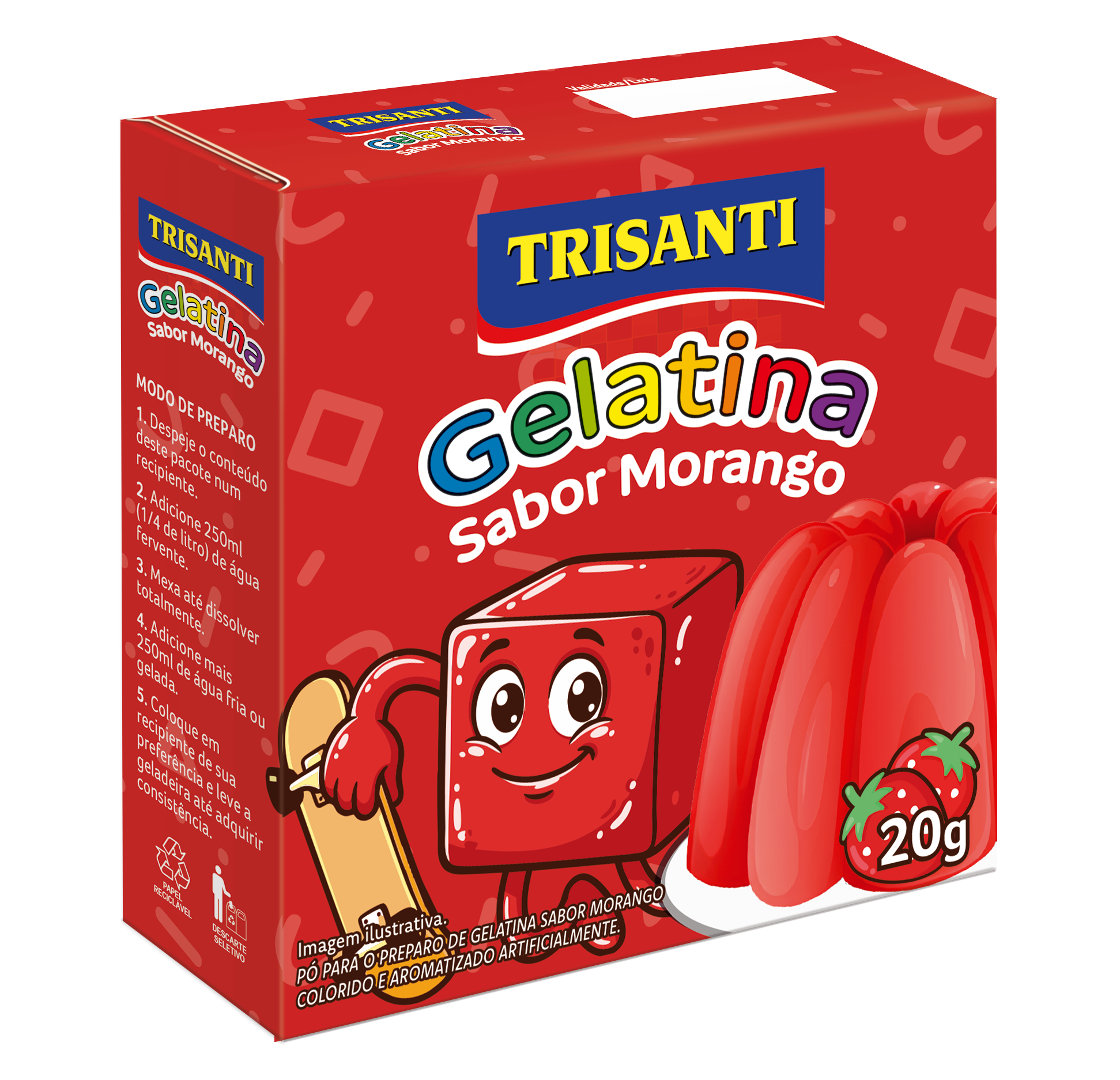 Gelatina Morango 20g