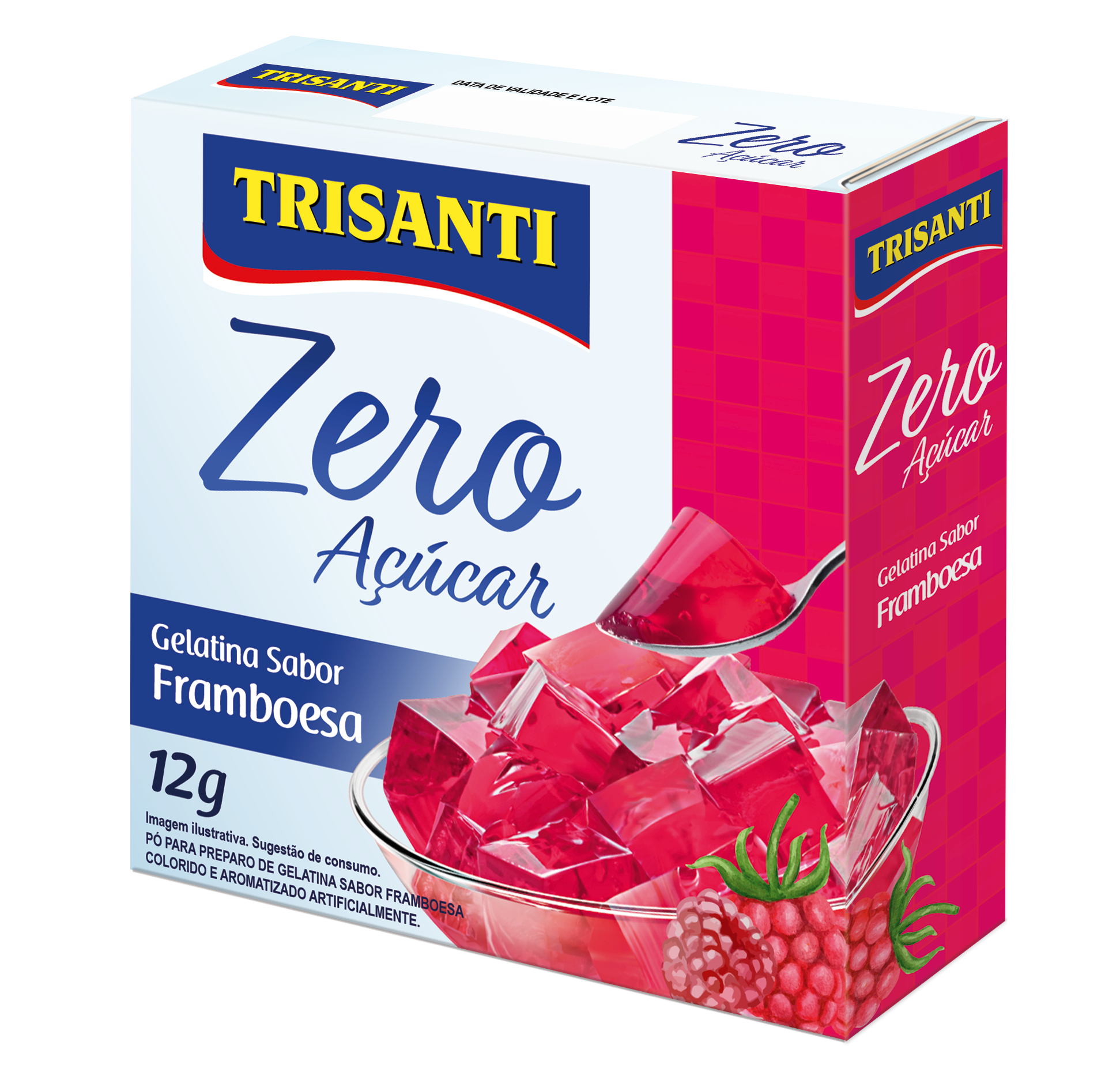 Gelatina Zero Açúcar Framboesa 12g